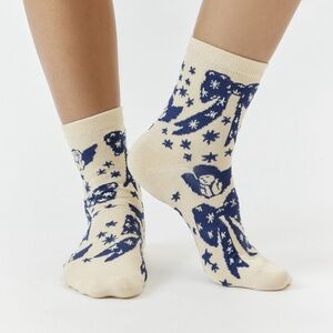 BAGGU Crew Sock- Cherub Bows
